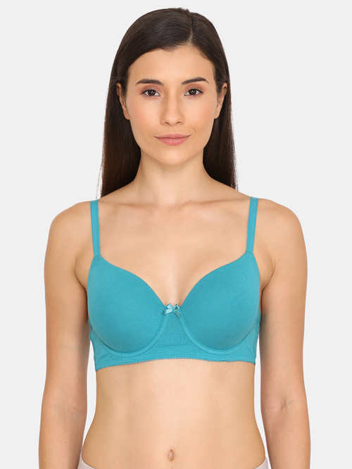 Zivame Blue Under Wired Padded T-Shirt Bra Price in India