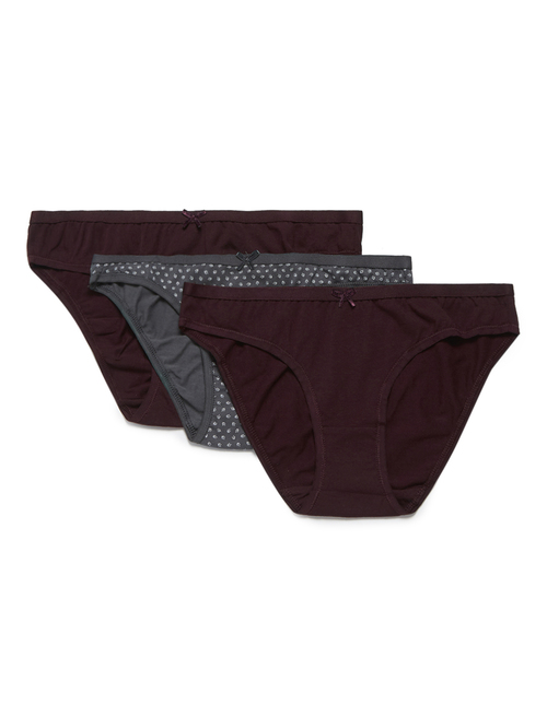 Wunderlove by Westside Wine Bikini Briefs Pack of Three Price in India