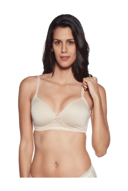 Wacoal Beige Non Wired Padded T-Shirt Bra Price in India