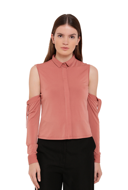 Kazo Peach Semi Fitted Shirt Price in India