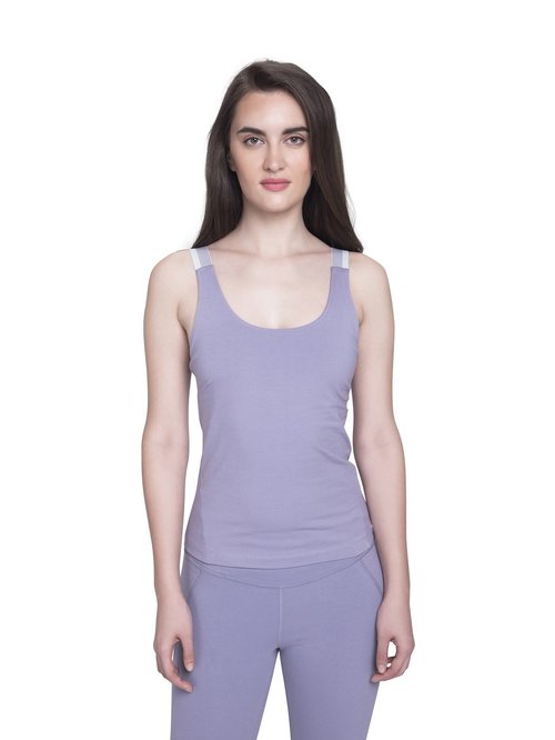 Satva Purple Cotton Cami Tank Top Price in India