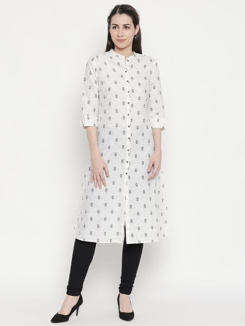 Rangmanch by Pantaloons Off White Printed Kurta Price in India