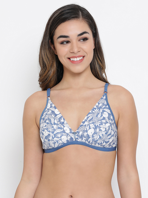 Clovia Blue Non Wired Non Padded Everyday Bra Price in India