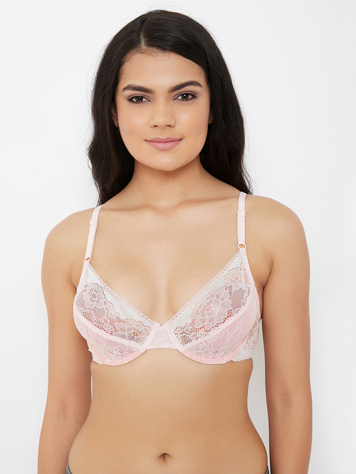 Clovia Light Pink Under Wired Non Padded Everyday Bra Price in India