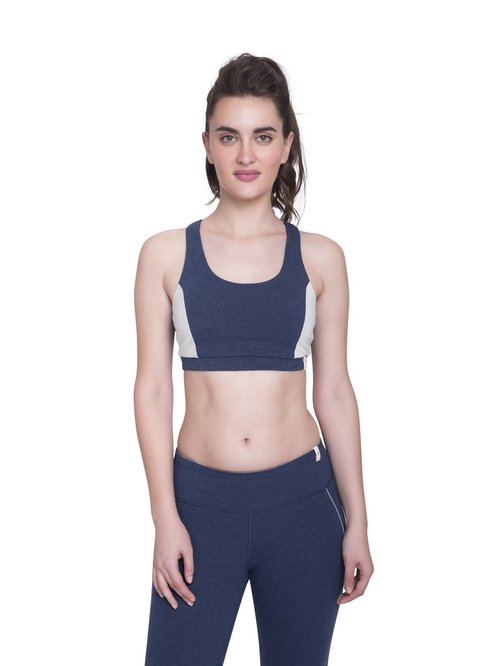 Satva Blue Non Wired Non Padded Sports Bra Price in India