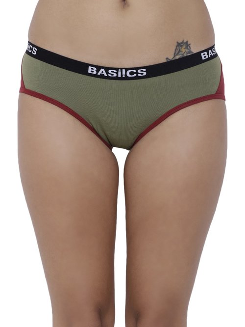 BASIICS by La Intimo Olive Hipster Panty Price in India