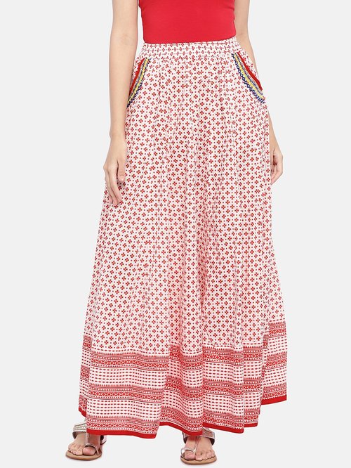 Globus Red Printed Skirt Price in India
