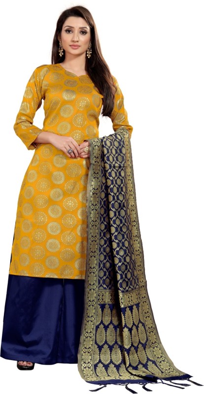 AMICALE Jacquard Embroidered Kurta & Palazzo Material Price in India