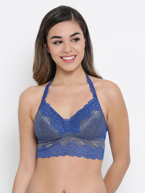 Clovia Blue Non Wired Padded Bralette Price in India