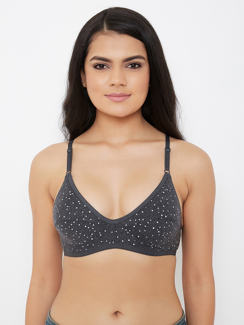 Clovia Grey Non Wired Non Padded Everyday Bra Price in India