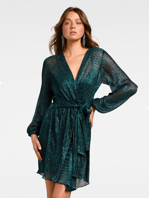 Forever New Green Textured Dress Price in India