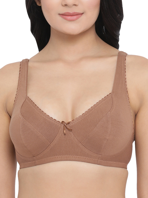 Clovia Brown Non Wired Non Padded Full Coverage Bra Price in India