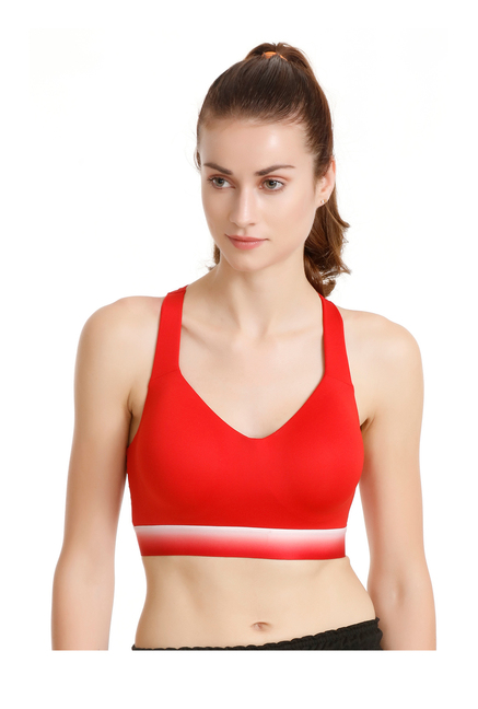 Zelocity by Zivame Red Non Wired Padded Sports Bra Price in India