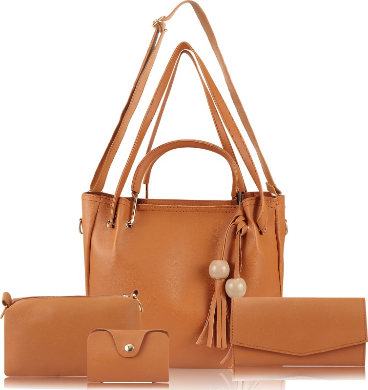 Women Tan Hand-held Bag Price in India