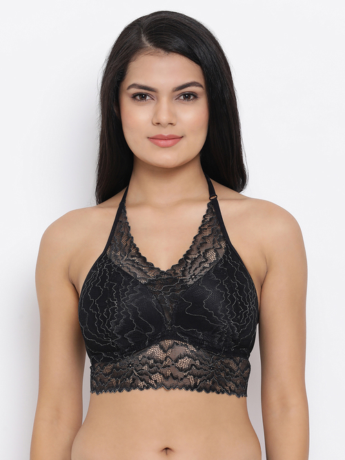 Clovia Black Non Wired Padded Bralette Price in India