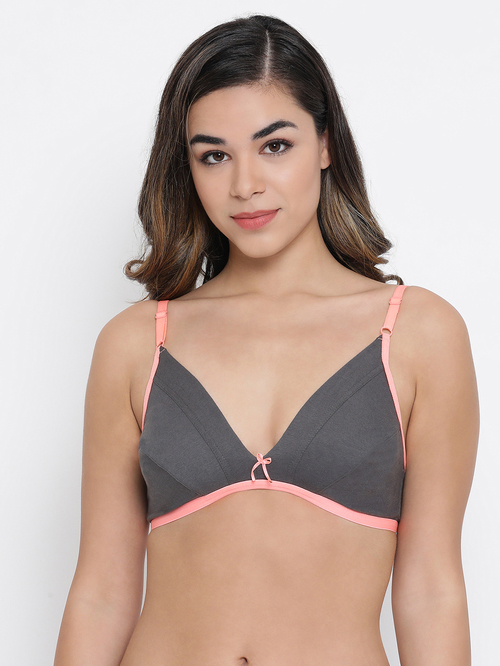 Clovia Grey Non Wired Non Padded Everyday Bra Price in India