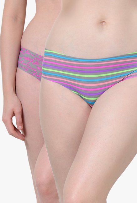 Da Intimo Olive Printed Bikini Panty (Pack Of 2) Price in India