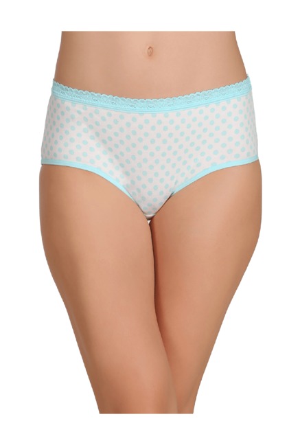 Clovia White Polka Dot Hipster Panty Price in India