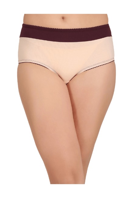 Clovia Peach Cotton Hipster Panty Price in India
