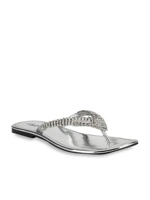 Carlton London Silver Thong Sandals Price in India