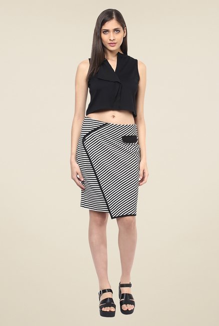 109 F Black Striped Skirt Price in India