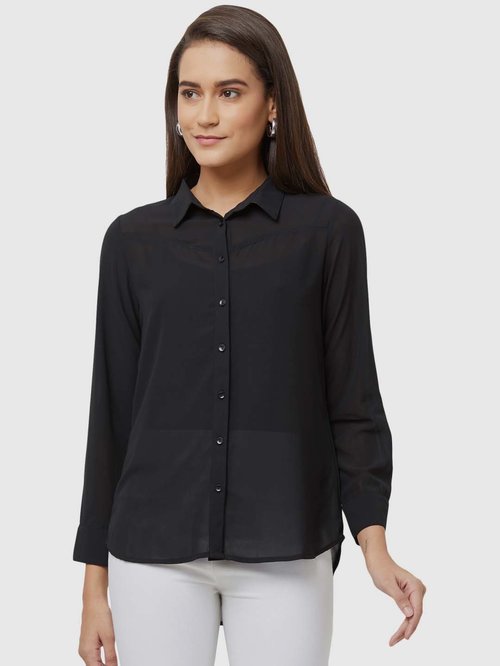 109 F Black Regular Fit Shirt Price in India