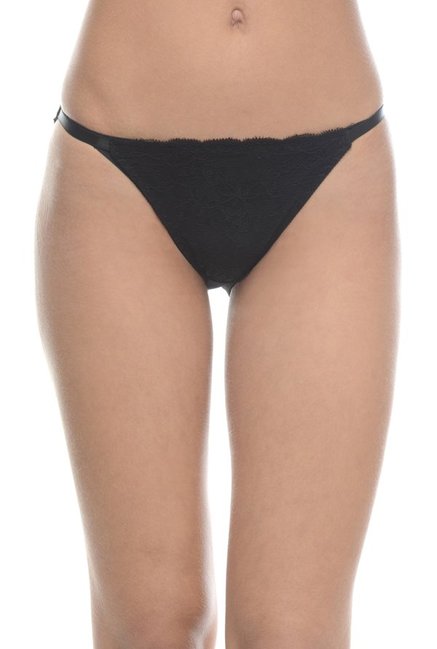 Da Intimo Black Lace Thong Panty Price in India