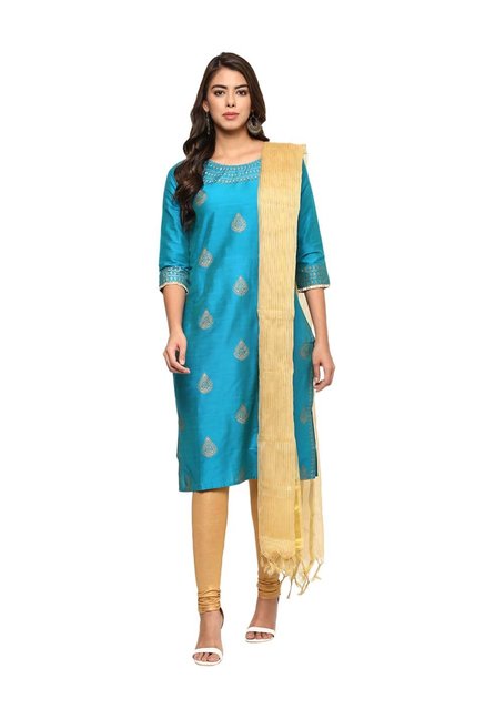 Imara Green Cotton Embellished Suit Set Price in India