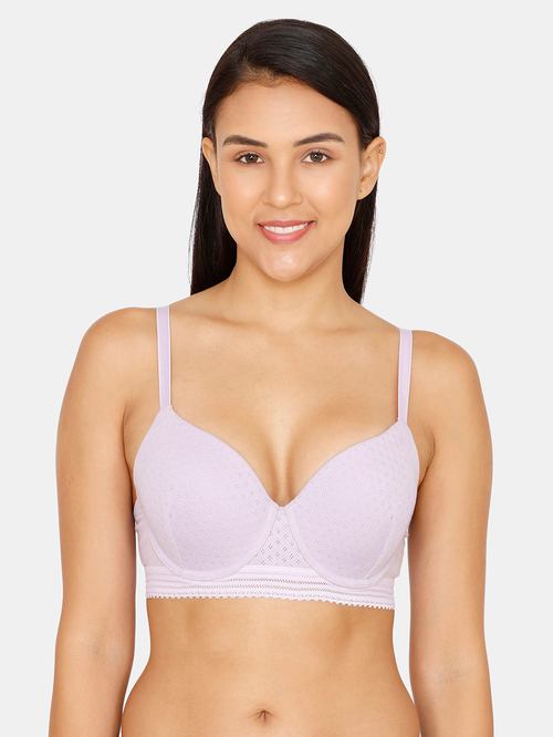 Zivame Lavender Under Wired Padded T-Shirt Bra Price in India