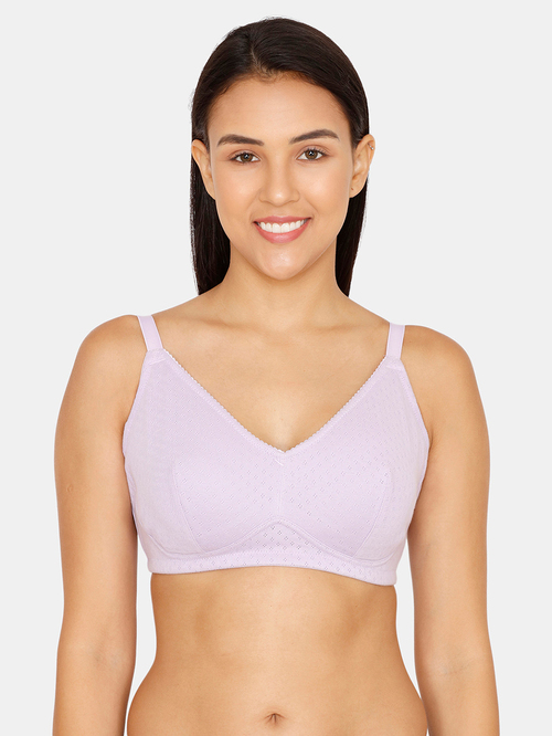 Zivame Lavender Non Wired Non Padded Full Coverage Bra Price in India