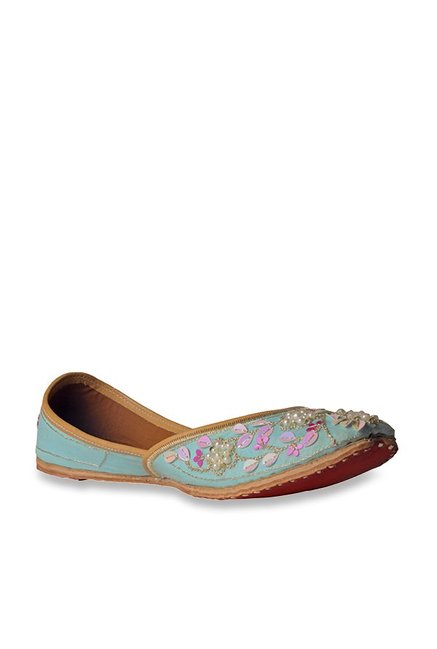 Lishabee by MSC Turquoise Ethnic Juttis Price in India