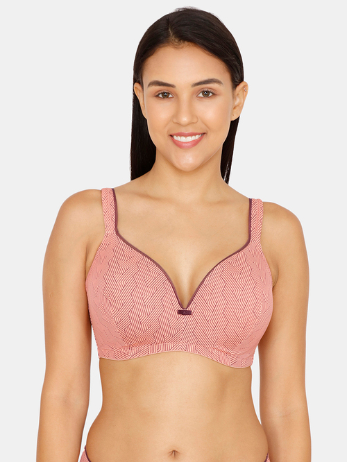 Zivame Orange Non Wired Padded T-Shirt Bra Price in India