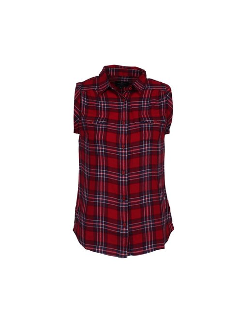 Woodland Red Checks Blouse Price in India