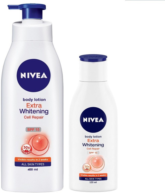 NIVEA Extra Whitening Cell Repair SPF 15 Body Lotion Price in India