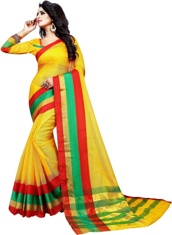 Printed Daily Wear Cotton Blend Saree Price in India