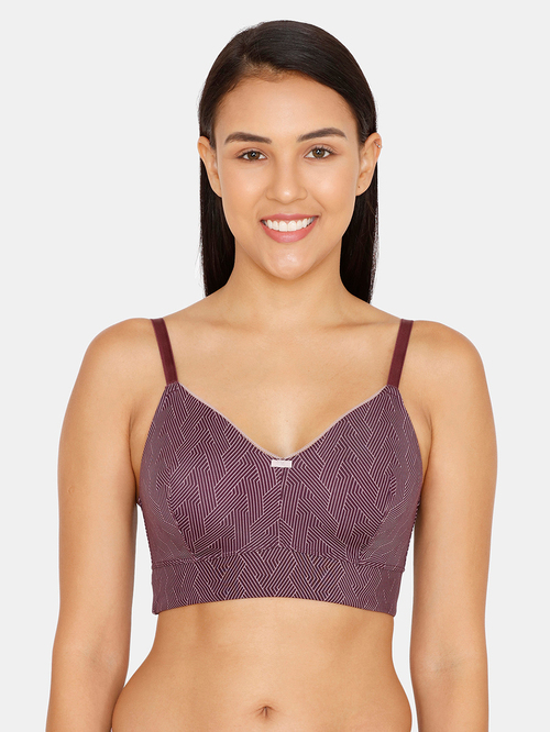 Zivame Blackberry Wine Non Wired Non Padded Bralette Price in India