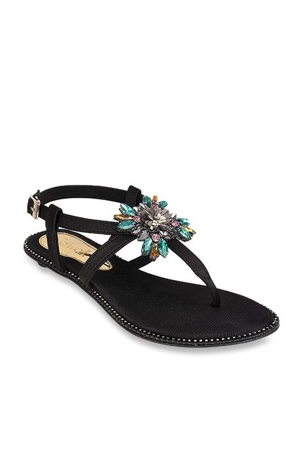 Catwalk Black Back Strap Sandals Price in India