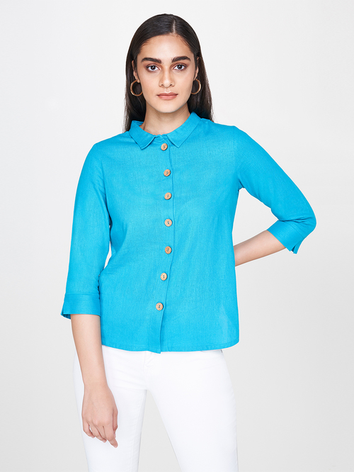 AND Aqua Textured Top Price in India