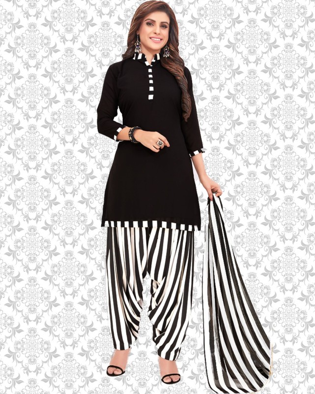 Divastri Crepe Printed Salwar Suit Material Price in India - Buy