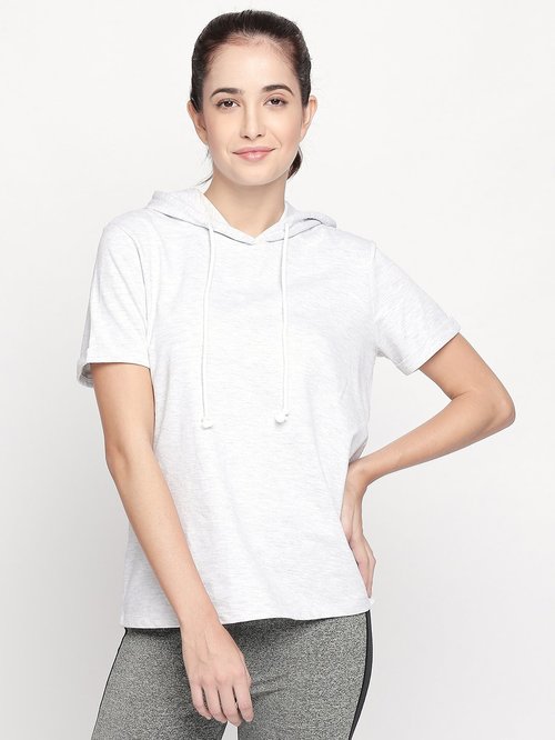 Ajile by Pantaloons Light Grey Cotton Top Price in India