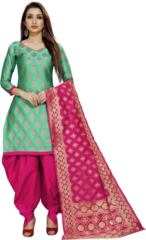 INDIAN CULTURE Brocade Self Design, Solid Kurta & Palazzo Material Price in India