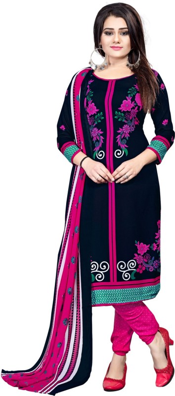 Saara Crepe Printed Kurta & Churidar Material Price in India