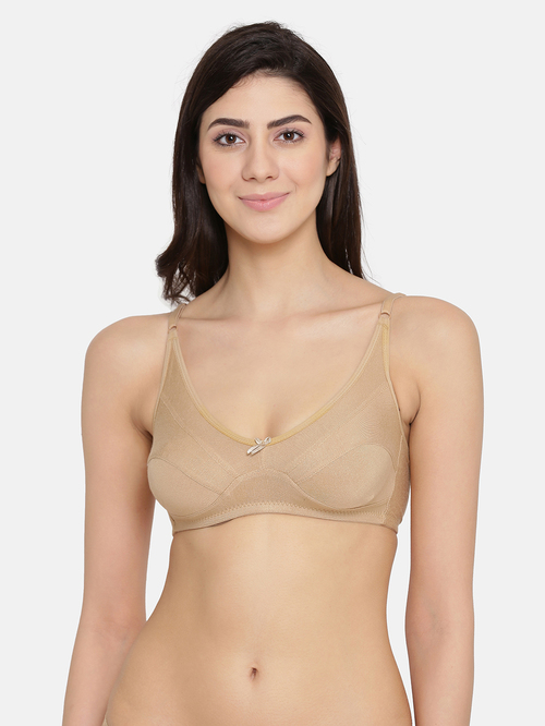 Clovia Beige Non Wired Non Padded Full Coverage Bra Price in India