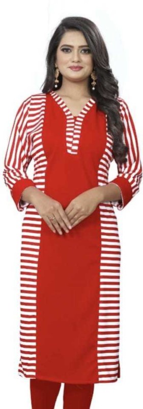 Women Printed Cotton Lycra Blend A-line Kurta Price in India