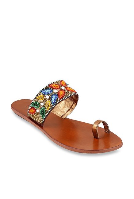 Mochi Copper Toe Ring Sandals Price in India