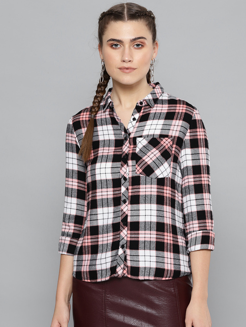 Street 9 Beige Checks Shirt Price in India