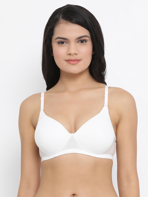 Clovia White Non Wired Padded T-Shirt Bra Price in India