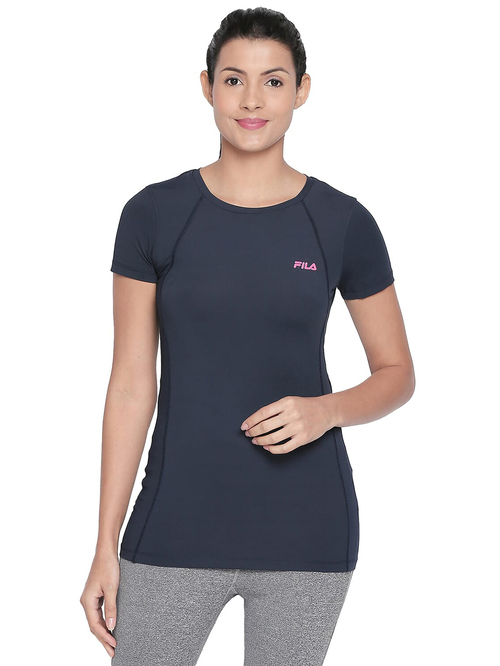 Fila Navy Regular Fit Tee Price in India