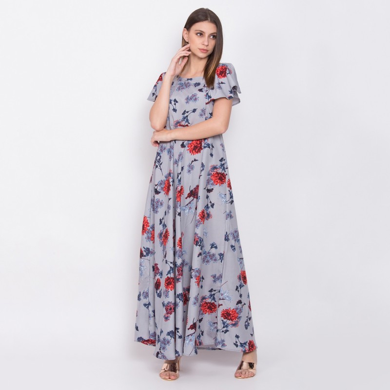 Women Maxi Grey Dress Price in India