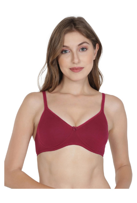 Jockey Maroon Non Wired Non Padded Shaper Bra - 1722 Price in India